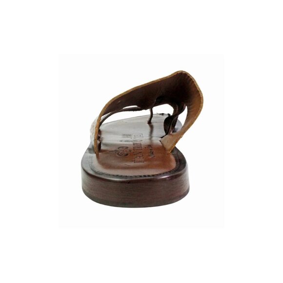 Carter Mens Italian Brown Leather Sandals shoes